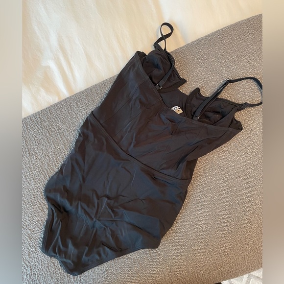 Black one piece REDONE X solid and striped - Picture 2 of 3